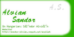 alvian sandor business card